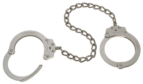 Menottes „Peerless Handcuff Company“, Modèle 703, Paire de menottes de jambes en fer plaqué nickel